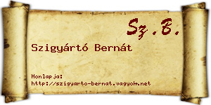 Szigyártó Bernát névjegykártya